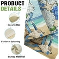 thumbnail image 4 of Dyrenson Welcome Spring Summer Beach Hydrangea Flower Decorative Garden Flag, Coastal Floral Basket Starfish Conch Yard Outside Home Decoration, Nautical Burlap Outdoor Small Decor Double Sided 12x18, 4 of 6