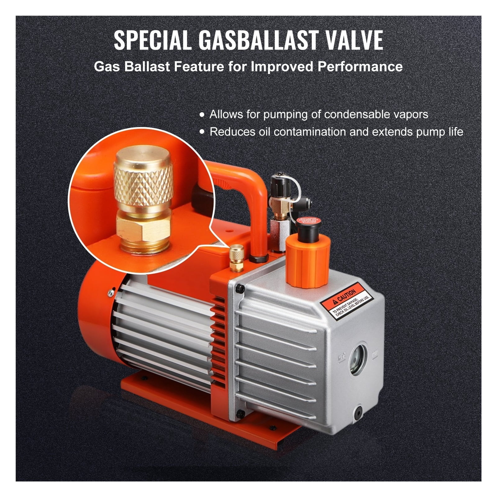 5 CFM Vacuum Pump Air Conditioning Vacuum Pump 2 Stage Rotary Vane HVAC
