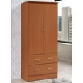 thumbnail image 2 of Allora 2 Door Armoire with 2 Drawers and Clothing Rod in Cherry, 2 of 5