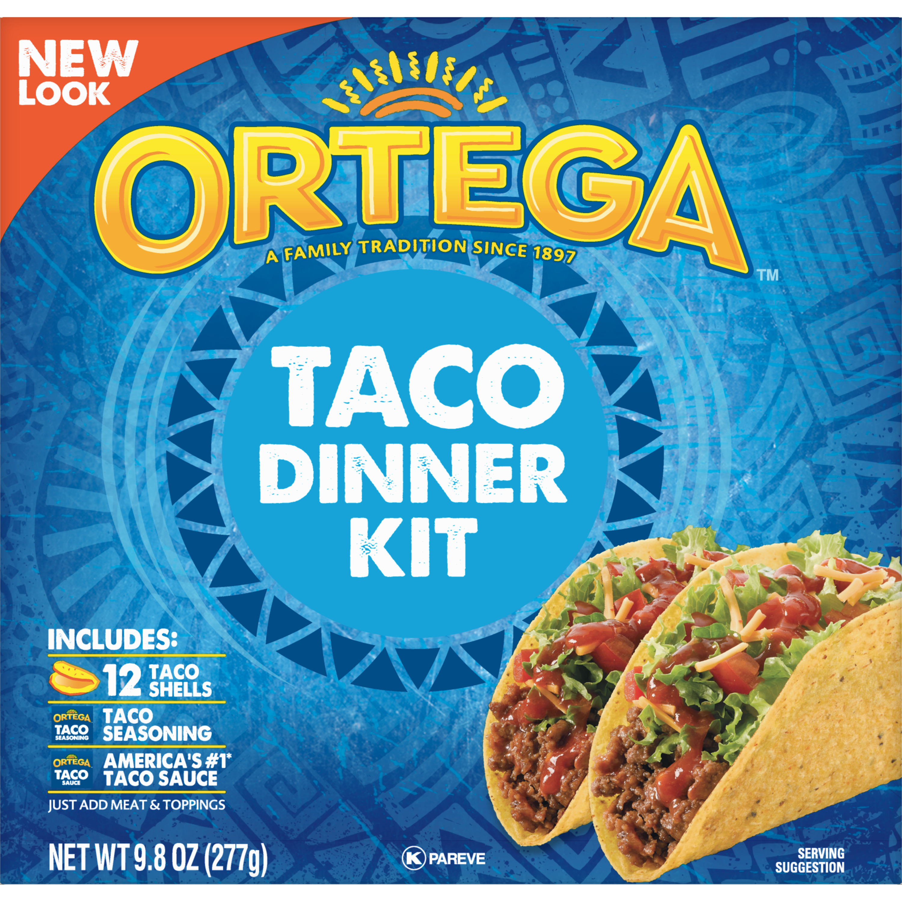 Ortega Taco Dinner Kit, 12 Count Taco Shells, 9.8 oz - image 2 of 9