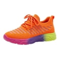 thumbnail image 6 of Womens Walking Tennis Shoes Casual Athletic Workout Gym Non Slip Knit Mesh Sneakers Lace up Comfortable Running Shoes Orange Size 9, 6 of 6