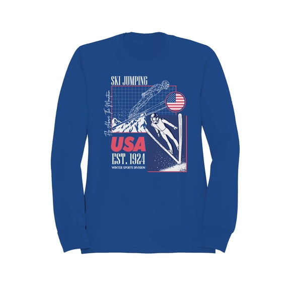 USA Ski Jumping 1924 Heritage Men's Sweatshirt
