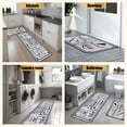 thumbnail image 4 of Juego de alfombras de cocina Voanos, antideslizantes, lavables, 2 piezas, color blanco, 4 of 7