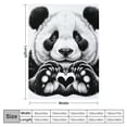thumbnail image 4 of Orinice Love Heart Panda Warm Lightweight Blanket Soft Fleece Blankets All Seasons - Multiple Sizes Available 40x50in, 4 of 6