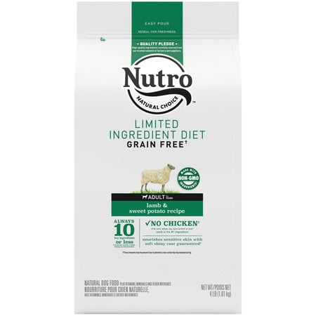 UPC: 0079105121958 | Nutro Limited Ingredient Diet Adult Dry Dog Food  Lamb & Sweet Potato Dog Kibble  4 Lb. Bag