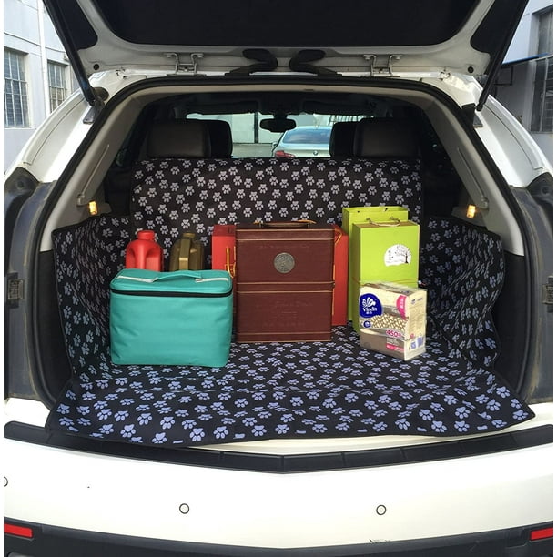 Tapis de coffre de voiture pour chiens, housse de coffre de voiture étanche  universelle avec rabat de pare-chocs pour voitures, tapis de protection de  coffre imperméable pour chiens (griffe de chien mignon) 