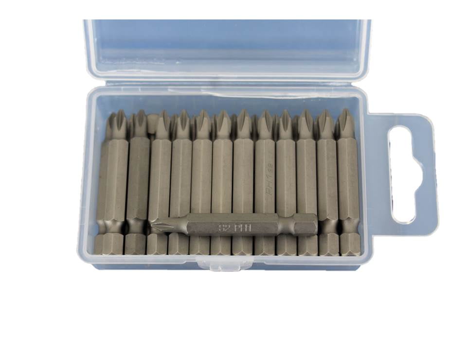 TEMO 25 pc PH1 Impact Ready Phillips 2 Inch (50 mm) Screwdriver Insert Bits Hex Shank