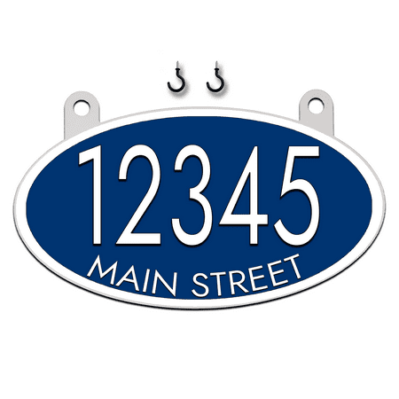 

Reflective Hanging Mailbox Address Sign Double Sided (Navy Blue)