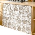thumbnail image 2 of Khaki Farmhouse Cabinet Curtain 35"Wx35"L,Dustproof Under Sink Skirt W/ Self Adhesive Tape,Floral Floral Plant Leaf Vintage Spring Cabinet Curtain Cover for Kitchen Sink,Bathroom Vanity,Laundry Room, 2 of 9