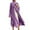 Purple, variant on Wancir Womens Muslim Dress 2024 Long Sleeve Crew Neck Spring Summer Dresses Casual Slim Eid Party Dress with Pockets