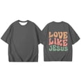 thumbnail image 4 of QHFBli Girls Short Sleeve T Shirts Kids Summer Oversized Tops Trendy Crewneck Basic Tees, 4 of 4