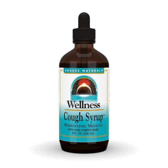Source Naturals Wellness Cough Syrup with Wild Cherry Bark, 8 Fluid Ounces