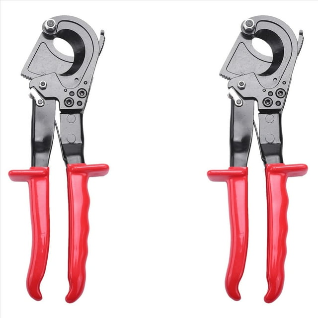 2X -325A 240mm2 Ratcheting Ratchet Cable Cutter Germany Design Wire Cutter,2 x Ratchet Cable Cutter,red