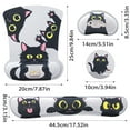 thumbnail image 5 of sixwipe Ergonomic Mouse Pad with Wrist Rest, Desk Keyboard Wrist Rest and Computer Wrist Support with Cute Cat Pattern, No Slip Keyboard Wrist Pad with Coaster for Easy Typing and Hand Pain Relief, 5 of 7