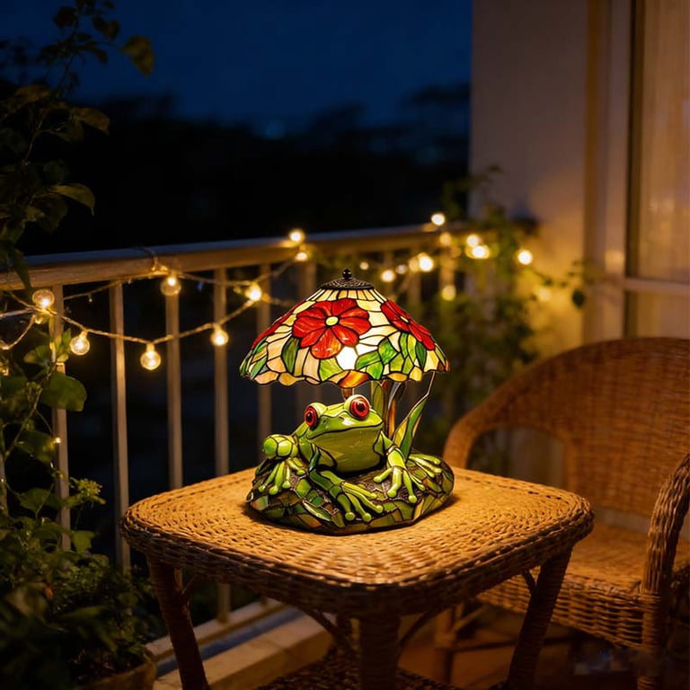 Chanana Frog and Flower Table Lamp Bedside Lamps LED Light
