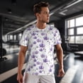 thumbnail image 3 of Wukai Orchids Flowers Print Men's Short-Sleeved Mesh T-Shirt,Quick-Dry Short Sleeve Workout T-Shirt-3X-Large, 3 of 8
