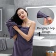 thumbnail image 3 of Ultra Soft Bath Towels, 4 Pack Dark Purple Oversized Bath Sheet Set by Muddy Cat Home - 600 GSM, 3 of 7