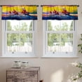thumbnail image 2 of LALILO Kitchen Curtain Valance Oil Canvas And Sea Modern Oil Rod Pocket Window Curtain 52"x 18" Set of 2, 2 of 5
