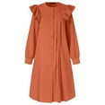 thumbnail image 3 of ZANZEA Women Solid Color Button Down Puff Long Sleeves Muslim Casual Blouse, 3 of 11