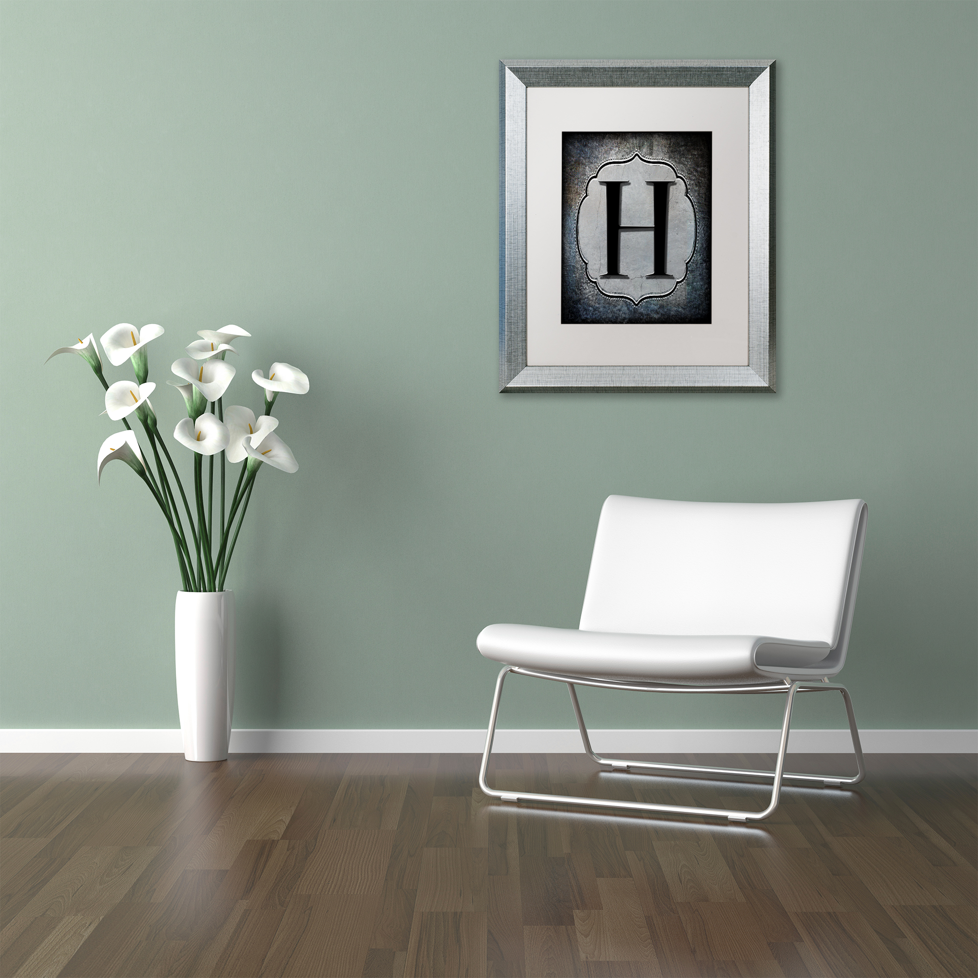 LightBoxJournal 'Letter H' Matted Framed Art
