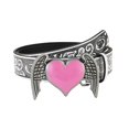thumbnail image 1 of Locomotive Women Belts with Heart Wing Buckle Adjustable Relief Pattern Waist Belt All-match Dresses Coat Waistband, 1 of 4