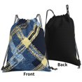 thumbnail image 4 of Leisure Draw String Mouth Backpack 16 X 14 Woven Band Durable Not Easy To Fall Off In Travel Portable Draw String Design Argyle Plaid Cornflowerblue_1, 4 of 8
