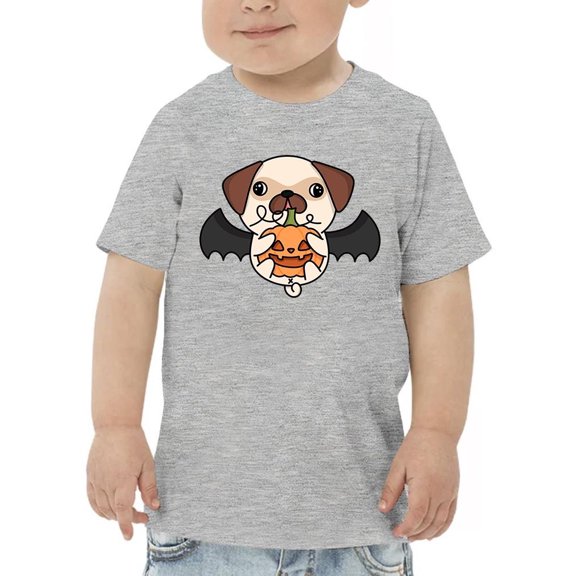 Halloween Pug And Pumpkin T-Shirt Toddler -Image by Shutterstock,  2 Toddler