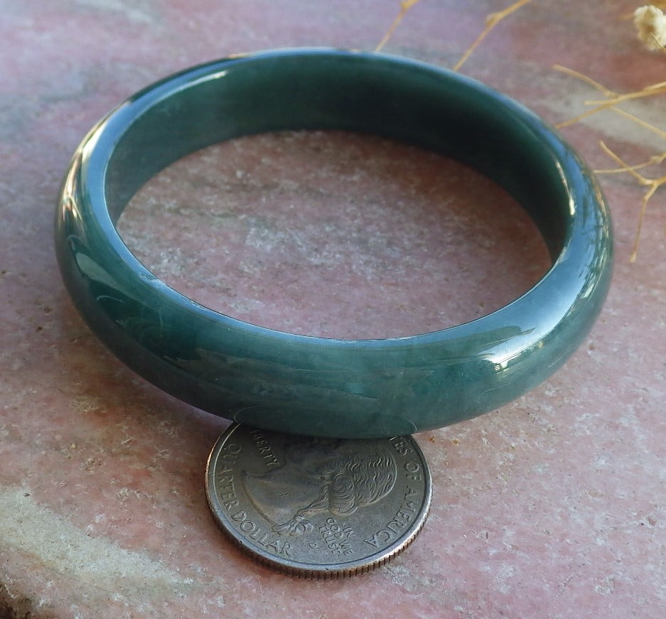 Icy Green Natural A JADE Jadeite Bangle Bracelet 55 mm 685110 TN