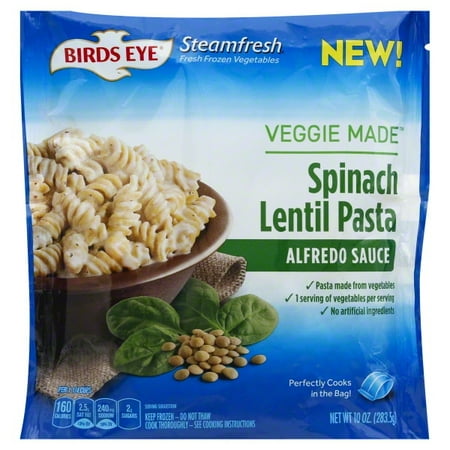Birds Eye Veggie Made Spinach Lentil Pasta Alfredo Sauce, 10 oz