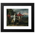thumbnail image 2 of Benjamin West 14x12 Black Modern Framed Museum Art Print Titled - Two Officers and a Groom in a Landscape (1777), 2 of 5