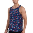 thumbnail image 2 of Gukieu sharks turtles Print Men's Quick Dry Fitness Vest, Round Neck Sleeveless Fitness Bodybuilding Top-3X-Large, 2 of 7