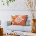 thumbnail image 2 of Ox Bay Ava 20" x 20" Orange/White Medallion Cotton Adult Decorative Throw Pillow, 2 of 9