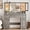 Gray, variant on FANRAL Makeup Vanity Desk with Mirror and Lights,Farmhouse Vanity with RGB Cabinets & Power Outlet,43.5" Large Vanity Table,White Vanity