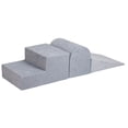 thumbnail image 1 of MeowBaby 3 Elements Soft Foam Climbing Blocks Playset with Velvet Cover, Gray, 1 of 6