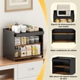 thumbnail image 2 of Panera para Pan para Encimera de Cocina, Exhibidor Vitrina para Pan 2 Capa, Caja de Pan con Ventana Transparente de Visualización, Panera de Metal, Organizador de Cocina, Frutas y Verduras, 2 of 7
