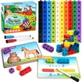 thumbnail image 1 of Math Manipulatives, Math Game for Kids 3-8 with Number Counting Snap Linking Cube, 1st Grade Math Flashcards Toy Gift for Preschool Learning, 1 of 5