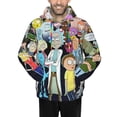 thumbnail image 5 of Rick And Morty Mens Active Sweatshirts Cozy Hoodie 3d Graphic Sweater Casual Winter Clothes Tops Coat Large, 5 of 7