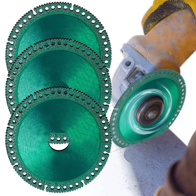 ZOUSSIQI 3PCS Indestructible Disc for Grinder, 4 Inch Ultra-fine Corrugated Tile Cutting Discs Master, Composite Multifunctional Cutting Saw Blade Glass Cutting Disc, Ultra-Thin Circular CA919-46781