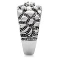 thumbnail image 5 of High polished (no plating) Stainless Steel Ring with AAA Grade CZ in Clear for Women Clear Stone Color Style TK121 Size 13, 5 of 5