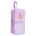 thumbnail image 2 of 1pc Cute Backpack Pencil Case, Kawaii Cartoon Pencil Pouch with Front Pocket & Handle, Large Capacity Zipper Pencil Bag for 55+ Pens Storage, Aesthetic Stationery Pouch for Classroom, Purple, 2 of 9