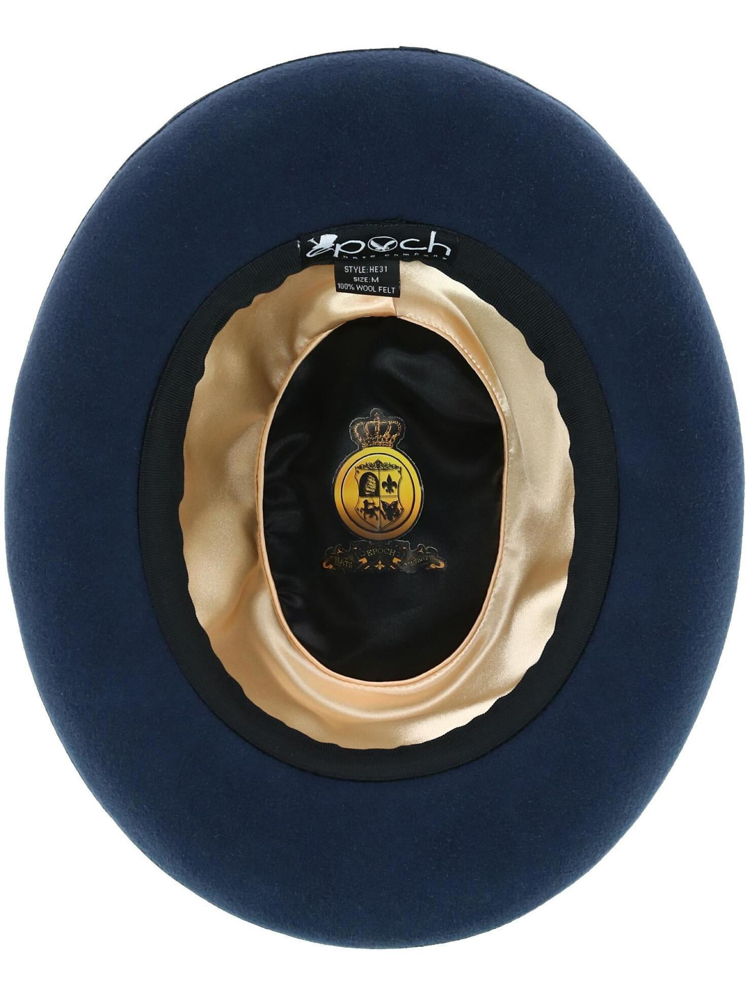 Epoch Hats Company  Wool Felt Homburg Godfather Hat with Feather (Men)