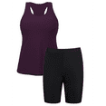 thumbnail image 5 of Firpearl 2 Piece Tankini Swimsuits for Women Racerback Tank Tops with Swim Capris Athletic Bathing Suit Swimwear, 5 of 7