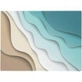 thumbnail image 6 of Turquoise Brown Cream Gradient Rectangle Tablecloth Abstract Beach Theme Ocean Table Cloth Dining Table Cover for Home Kitchen Restaurant Party Buffet Picnic 60 x 84 Inch, 6 of 6