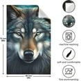 thumbnail image 3 of Dreamtimes Wolf Face Black Kitchen Towels, 18 x 28 Inch Super Soft and Absorbent Dish Cloths for Washing Dishes, 4 PCS Reusable Multi-Purpose Microfiber Hand Towels for Kitchen, 3 of 7