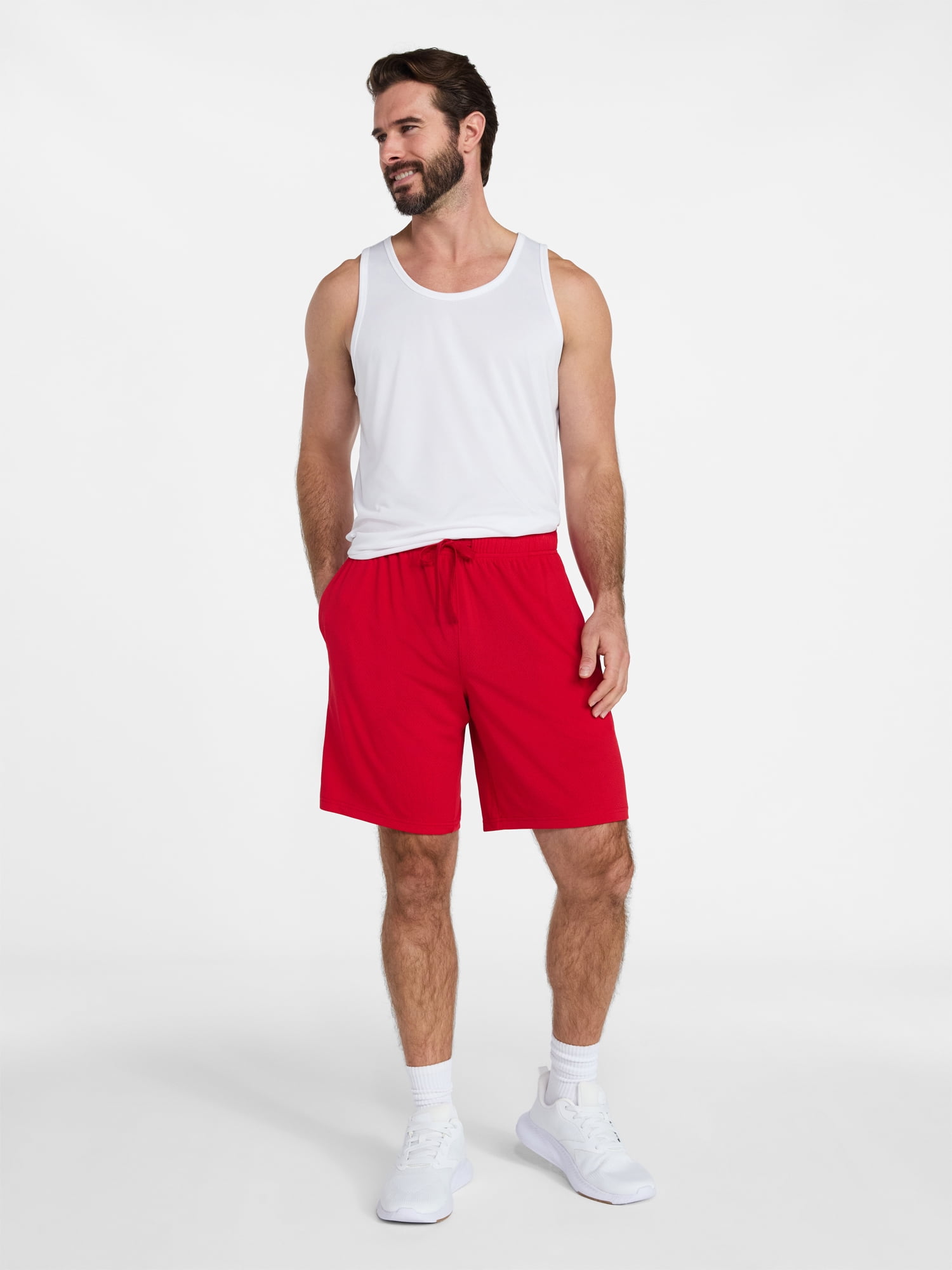 Athletic Works Men's and Big Men's Active Mesh Shorts, 9" Inseam, Sizes XS-5XL