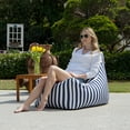 thumbnail image 3 of Jaxx Bean Bags Jaxx Juniper Outdoor Patio Bean Bag Chair. Navy-Stripes, 3 of 7