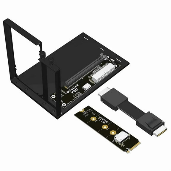 F9G-F9934-F4C-BK7 EGPU OCuLink GPU Dock M.2 NVMe to Oculink Adapter with Cable ATX Type PCIe4.0 64Gbps 50CM New