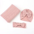 thumbnail image 7 of 3 Pack Baby Newborn Hats Set Knot Beanie Hats Soft for Infant Baby Girls Boys Caps 0-6 Months Pink 0-1 Years, 7 of 7