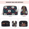 thumbnail image 2 of Red Bow Blue Glasses Owl Makeup Bag, Leather Waterproof Travel Toiletry Bag, Large Capacity Cosmetic Bag Make up Bags Organizer fro Travel Size Toiletries Women Girls, 2 of 4