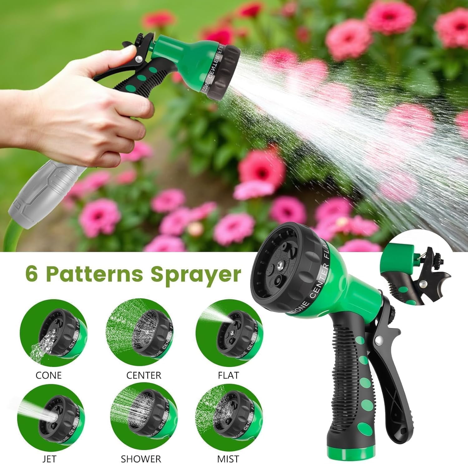 1/2” Polyurethane Coil Garden Hose 50 FT